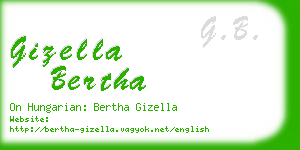 gizella bertha business card